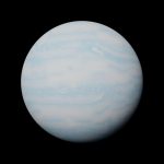 planet Uranus isolated on black background